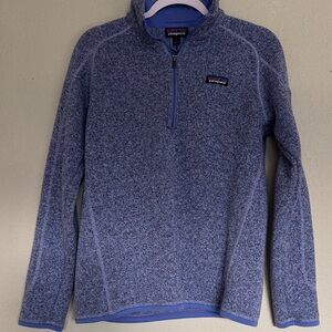 Patagonia Heathered Periwinkle Half-Zip Sweater